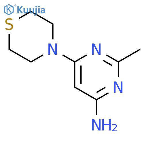 2-methyl-6-thiomorpholinopyrimidin-4-amine structure