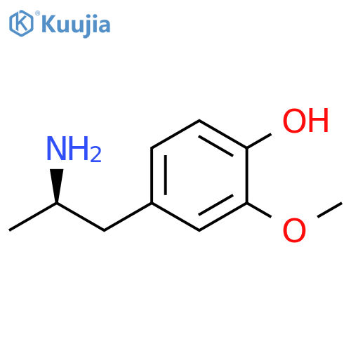 4-(2R)-2-aminopropyl-2-methoxyphenol structure