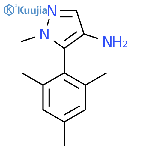 1-methyl-5-(2,4,6-trimethylphenyl)-1H-pyrazol-4-amine structure