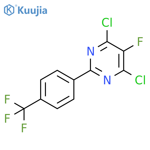 Pyrimidine, 4,6-dichloro-5-fluoro-2-[4-(trifluoromethyl)phenyl]- structure