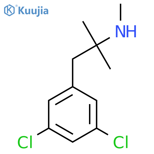 1-(3,5-dichlorophenyl)-2-methylpropan-2-yl(methyl)amine structure