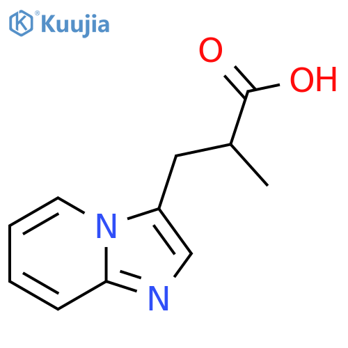 3-{imidazo1,2-apyridin-3-yl}-2-methylpropanoic acid structure