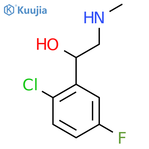 1-(2-Chloro-5-fluorophenyl)-2-(methylamino)ethan-1-ol structure