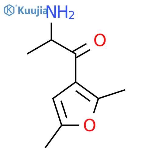 2-amino-1-(2,5-dimethylfuran-3-yl)propan-1-one structure