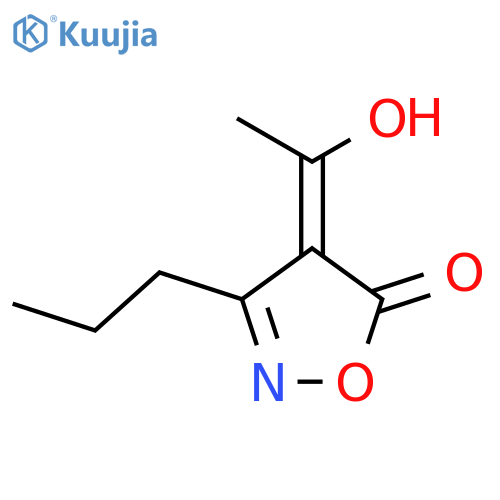 5(4H)-Isoxazolone,4-(1-hydroxyethylidene)-3-propyl- structure