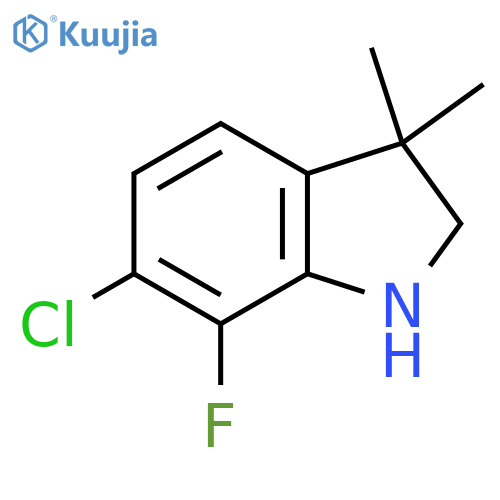 6-Chloro-7-fluoro-3,3-dimethyl-2,3-dihydro-1h-indole structure