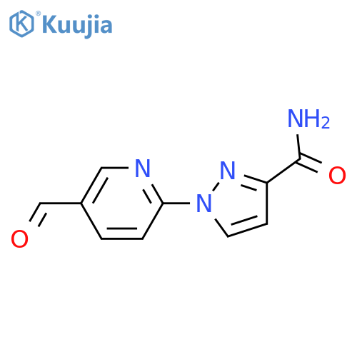 1-(5-formylpyridin-2-yl)-1H-pyrazole-3-carboxamide structure