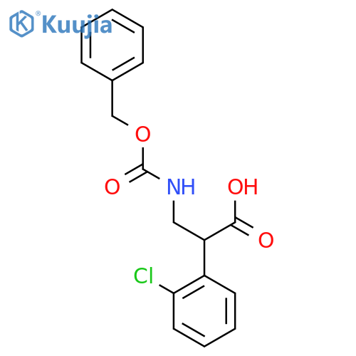 Benzeneacetic acid, 2-chloro-α-[[[(phenylmethoxy)carbonyl]amino]methyl]- structure
