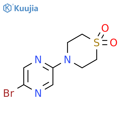 4-(5-bromopyrazin-2-yl)-1lambda6-thiomorpholine-1,1-dione structure