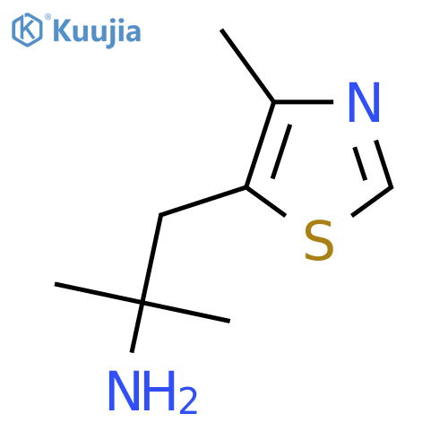 2-methyl-1-(4-methyl-1,3-thiazol-5-yl)propan-2-amine structure