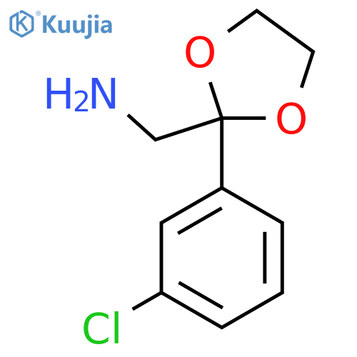 1-[2-(3-Chlorophenyl)-1,3-dioxolan-2-yl]methanamine structure
