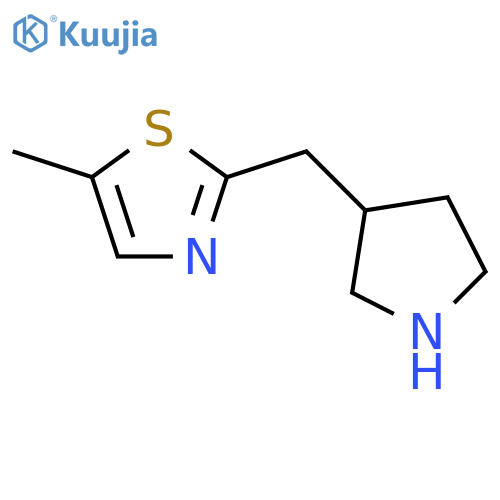 5-methyl-2-[(pyrrolidin-3-yl)methyl]-1,3-thiazole structure