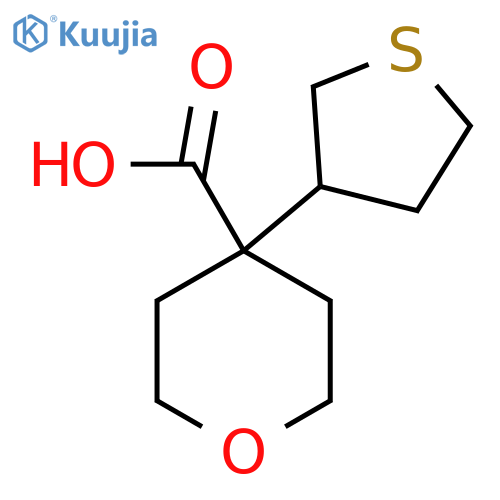 4-(thiolan-3-yl)oxane-4-carboxylic acid structure
