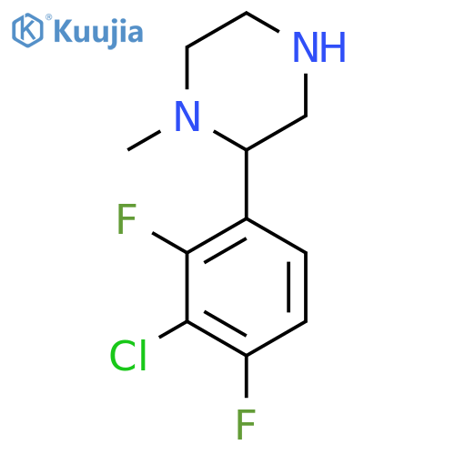 2-(3-chloro-2,4-difluorophenyl)-1-methylpiperazine structure