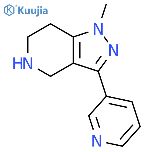 1-methyl-3-(pyridin-3-yl)-4,5,6,7-tetrahydro-1H-pyrazolo[4,3-c]pyridine structure