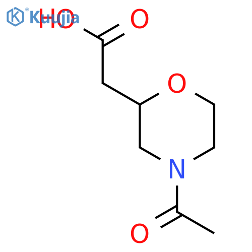 2-(4-Acetylmorpholin-2-yl)acetic acid structure