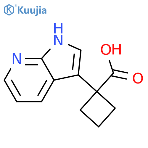 1-{1H-pyrrolo2,3-bpyridin-3-yl}cyclobutane-1-carboxylic acid structure