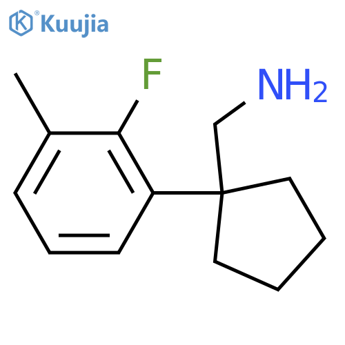 1-(2-fluoro-3-methylphenyl)cyclopentylmethanamine structure