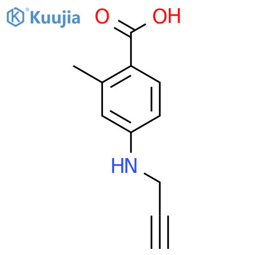 2-methyl-4-(prop-2-yn-1-yl)aminobenzoic acid structure