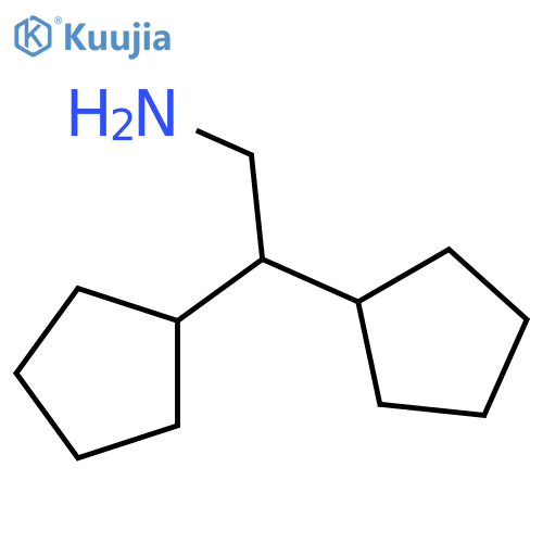 2,2-Dicyclopentylethan-1-amine structure