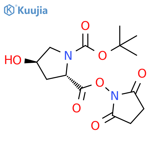 1-(tert-butyl) 2-(2,5-dioxopyrrolidin-1-yl) (2S,4R)-4-hydroxypyrrolidine-1,2-dicarboxylate structure