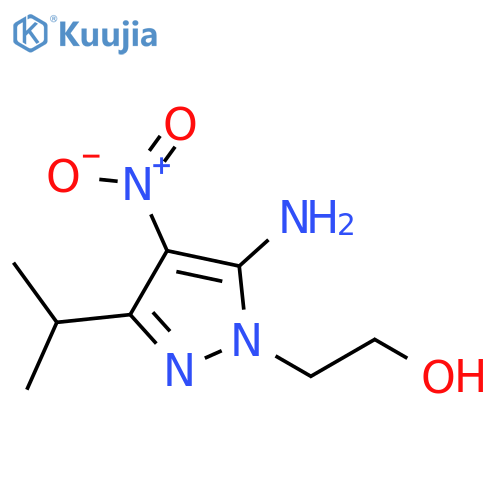 2-(5-Amino-3-isopropyl-4-nitro-pyrazol-1-yl)-ethanol structure