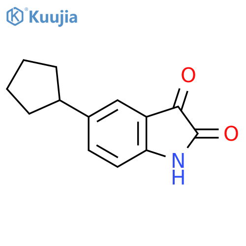 5-cyclopentyl-2,3-dihydro-1H-indole-2,3-dione structure
