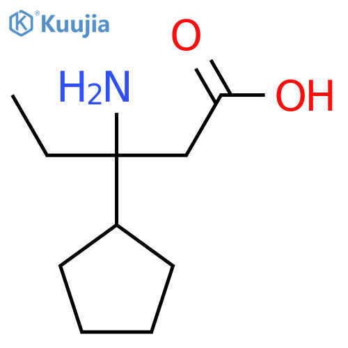 3-amino-3-cyclopentylpentanoic acid structure