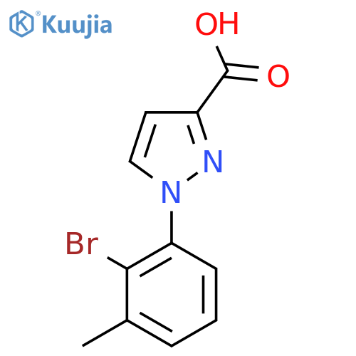 1-(2-bromo-3-methylphenyl)-1H-pyrazole-3-carboxylic acid structure