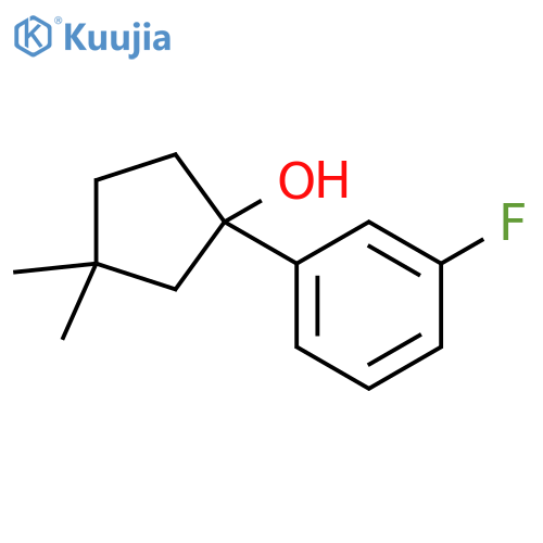 1-(3-fluorophenyl)-3,3-dimethylcyclopentan-1-ol structure
