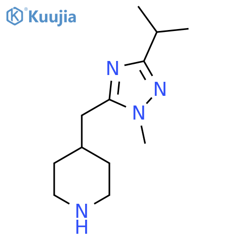4-{1-methyl-3-(propan-2-yl)-1H-1,2,4-triazol-5-ylmethyl}piperidine structure