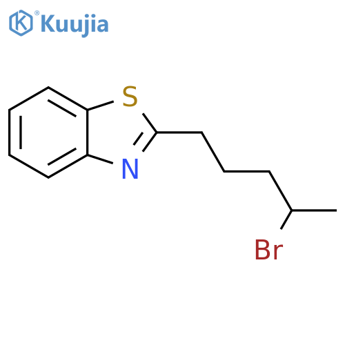 2-(4-bromopentyl)-1,3-benzothiazole structure