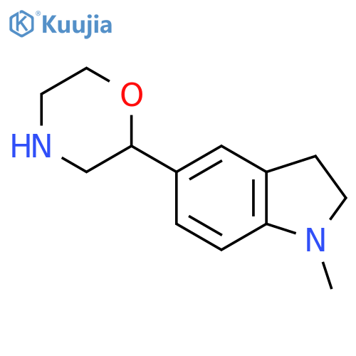 1-methyl-5-(morpholin-2-yl)-2,3-dihydro-1H-indole structure