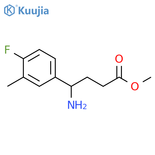 methyl 4-amino-4-(4-fluoro-3-methylphenyl)butanoate structure