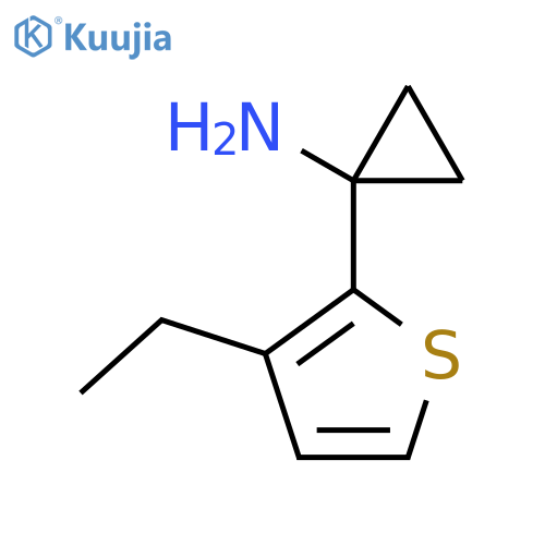 1-(3-ethylthiophen-2-yl)cyclopropan-1-amine structure