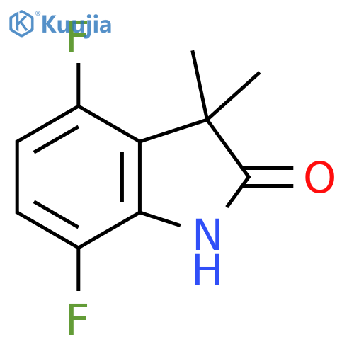 2H-Indol-2-one, 4,7-difluoro-1,3-dihydro-3,3-dimethyl- structure