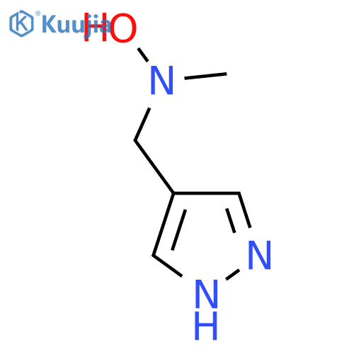 N-methyl-N-(1H-pyrazol-4-yl)methylhydroxylamine structure