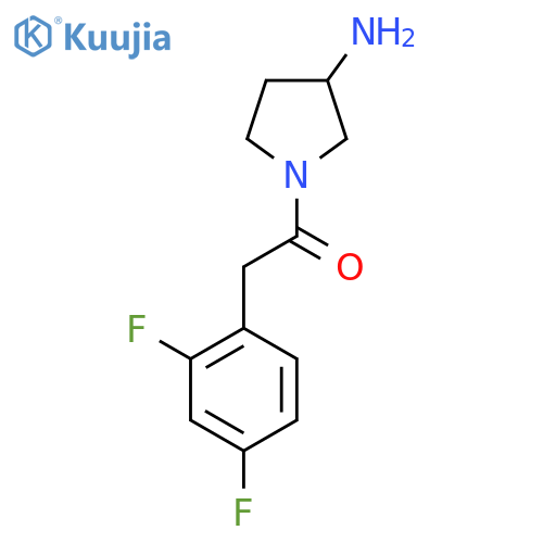 1-(3-Aminopyrrolidin-1-yl)-2-(2,4-difluorophenyl)ethan-1-one structure