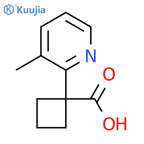 1-(3-methylpyridin-2-yl)cyclobutane-1-carboxylic acid structure