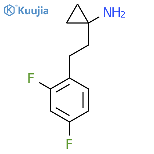 1-2-(2,4-difluorophenyl)ethylcyclopropan-1-amine structure