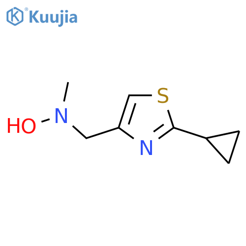 N-(2-cyclopropyl-1,3-thiazol-4-yl)methyl-N-methylhydroxylamine structure