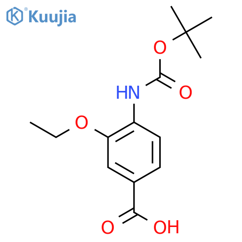 4-{[(Tert-butoxy)carbonyl]amino}-3-ethoxybenzoic acid structure