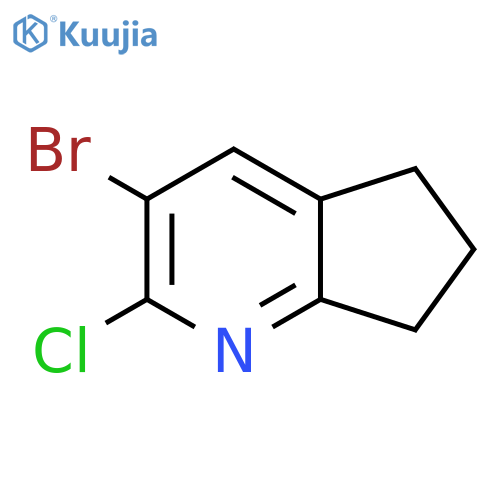 3-Bromo-2-chloro-6,7-dihydro-5H-cyclopenta[b]pyridine structure