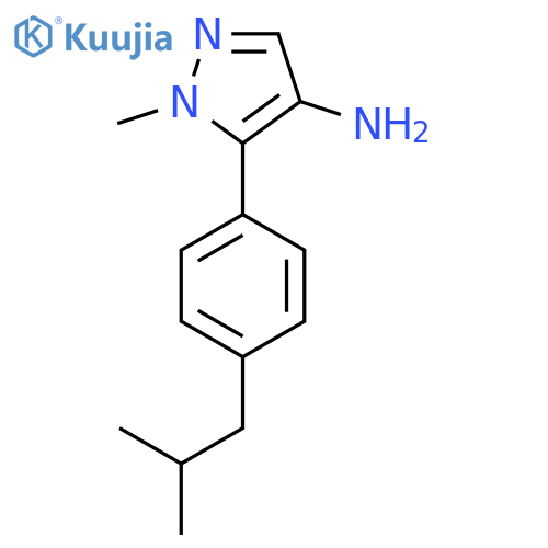 1-methyl-5-4-(2-methylpropyl)phenyl-1H-pyrazol-4-amine structure
