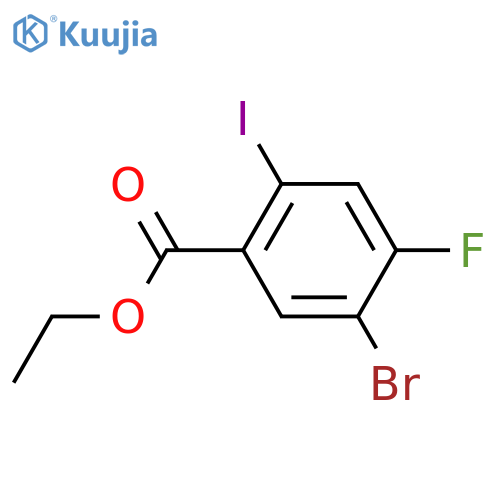Ethyl 5-bromo-4-fluoro-2-iodobenzoate structure