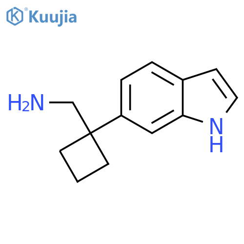 1-(1H-indol-6-yl)cyclobutylmethanamine structure