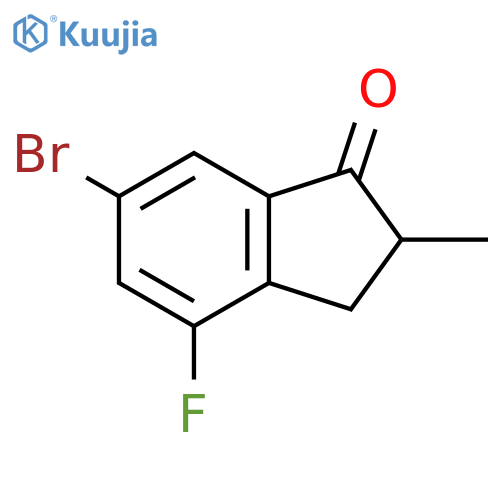 6-bromo-4-fluoro-2-methyl-2,3-dihydro-1H-inden-1-one structure