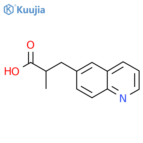 2-Methyl-3-(quinolin-6-yl)propanoic acid structure