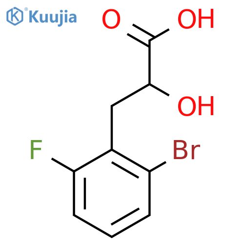 3-(2-bromo-6-fluorophenyl)-2-hydroxypropanoic acid structure