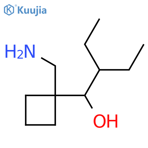 1-[1-(Aminomethyl)cyclobutyl]-2-ethylbutan-1-ol structure